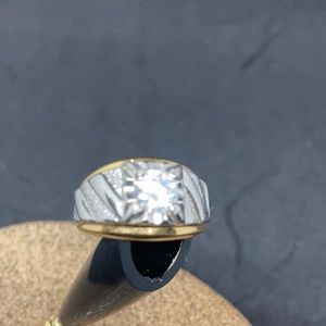 SETA JEWELRY Men's Round Cubic Zirconia Ring